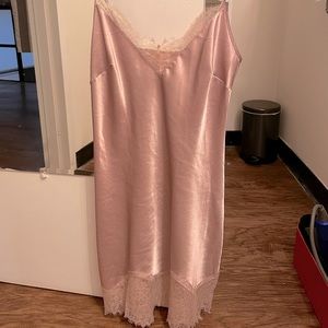 Dusty pink with gold eyelash lace lingerie